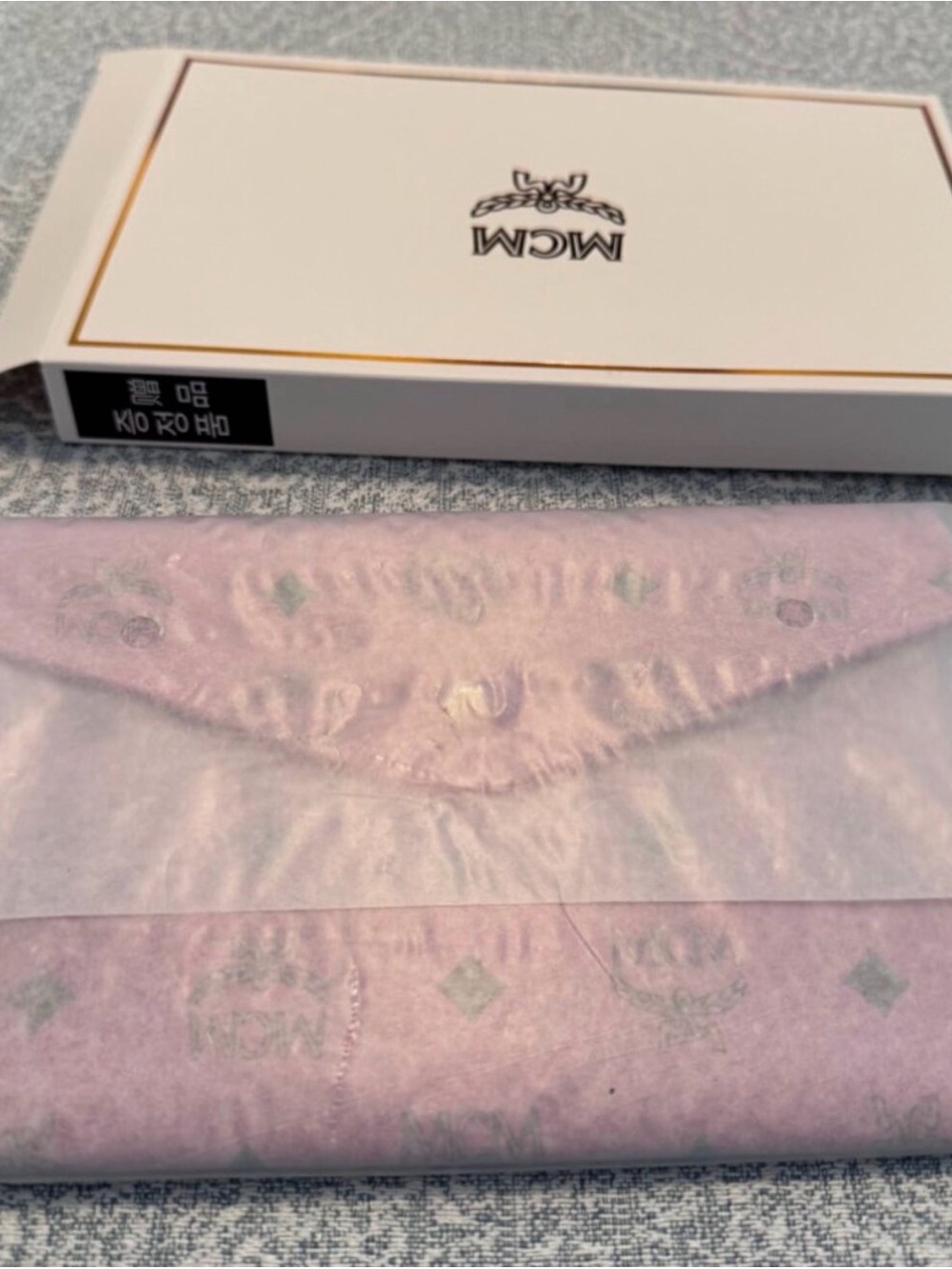 NIB MCM Pink Visetos Monogram Envelope Clutch Pouch VIP Gift - Picture 3 of 12
